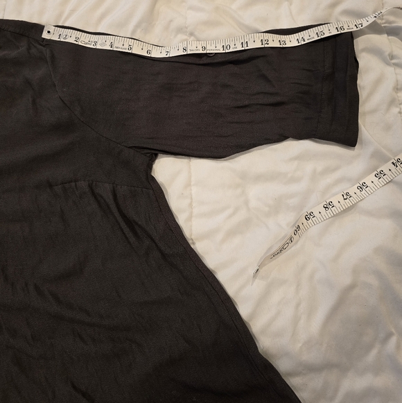 Torrid Womens Harper Georgette Straight Hem Blouse Charcoal and Black Size 0 - Picture 10 of 14